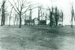 Black and white photo of the original SROC homestead